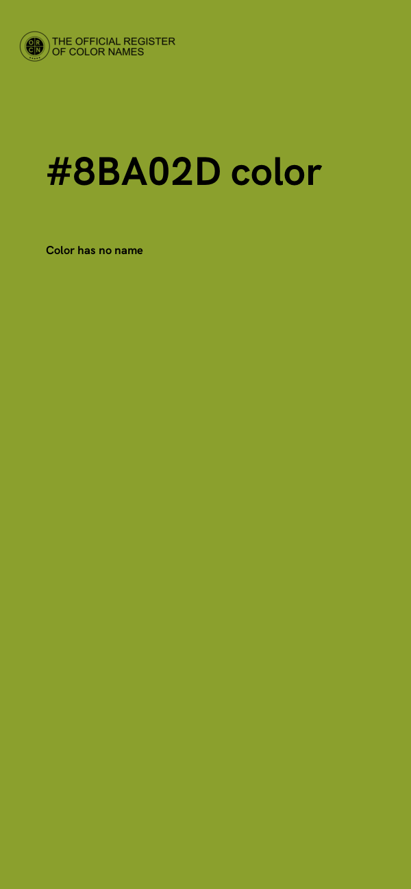#8BA02D color image