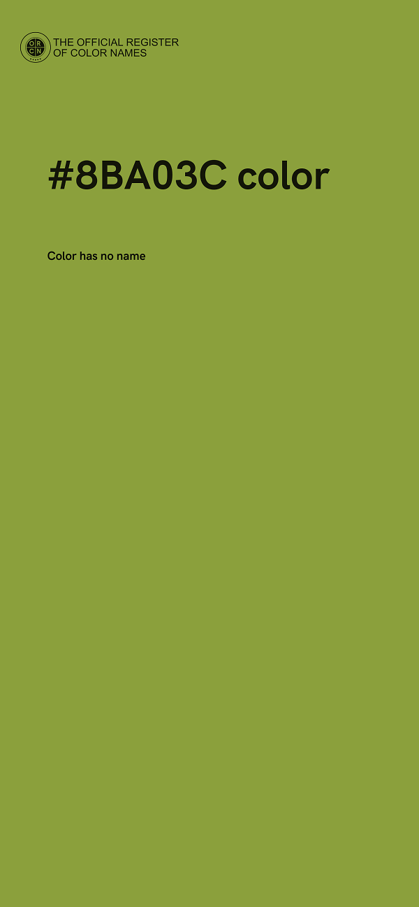 #8BA03C color image