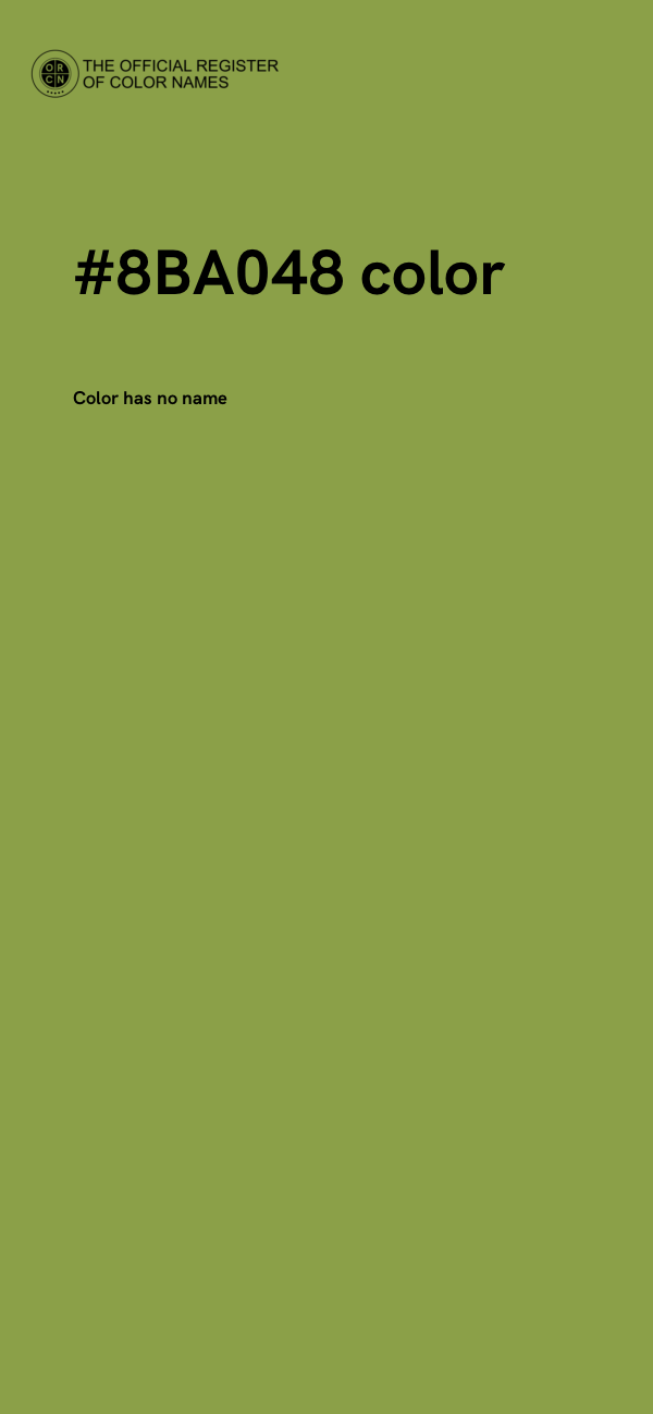 #8BA048 color image