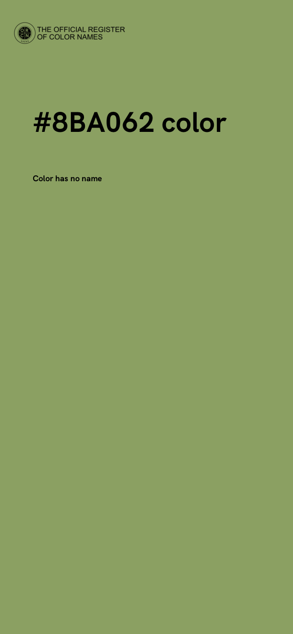 #8BA062 color image