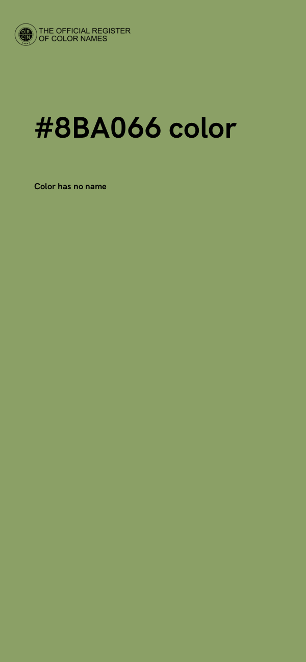 #8BA066 color image