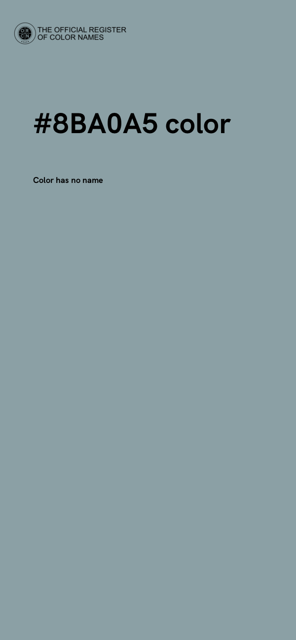 #8BA0A5 color image
