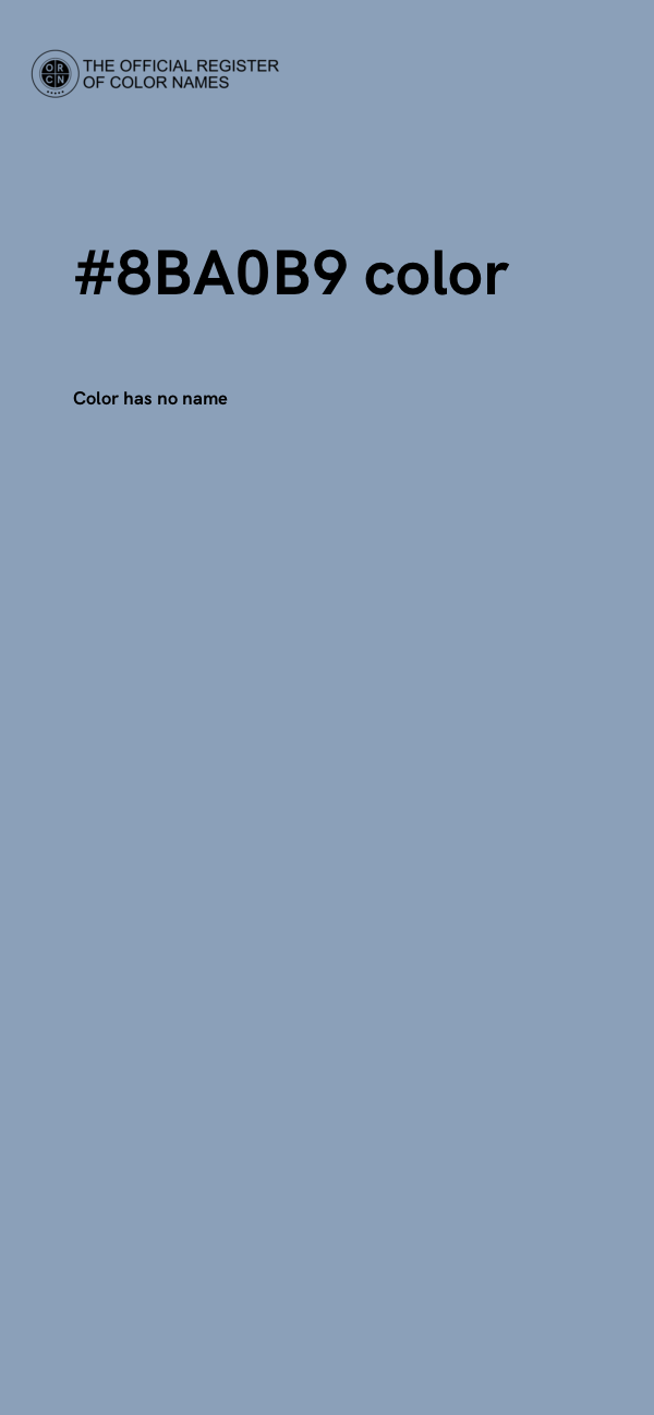 #8BA0B9 color image
