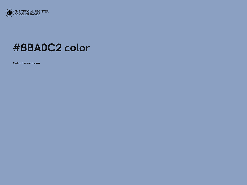 #8BA0C2 color image