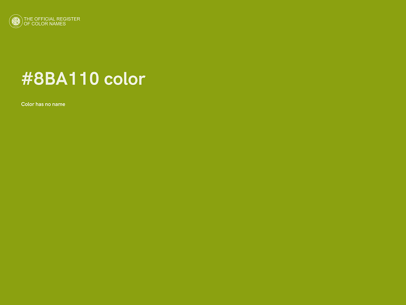 #8BA110 color image