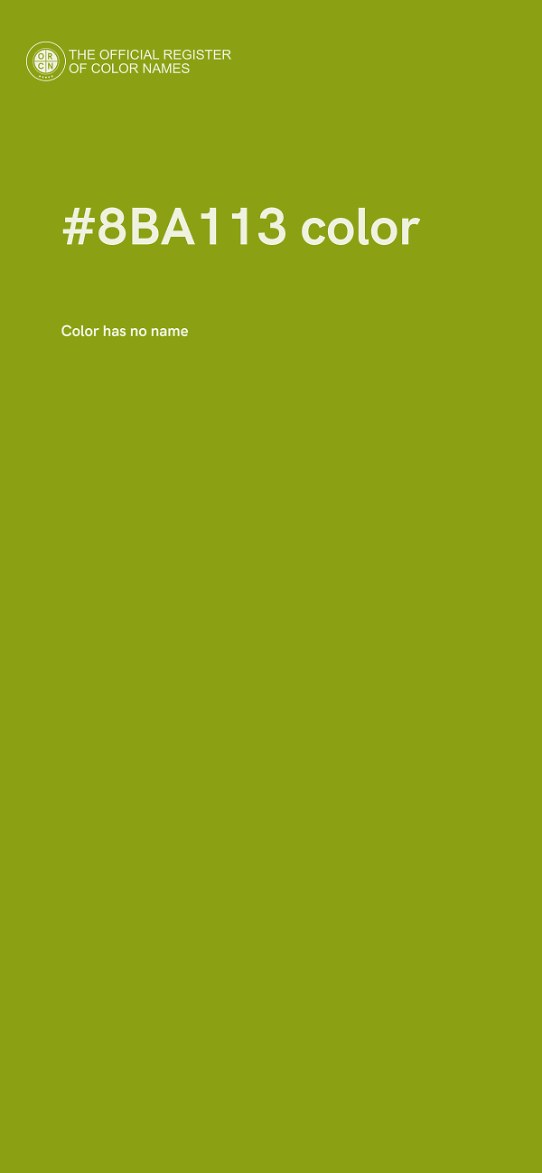 #8BA113 color image