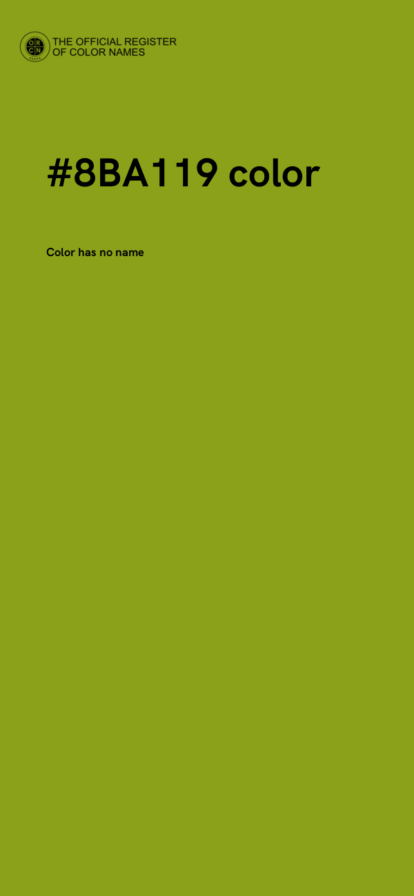 #8BA119 color image