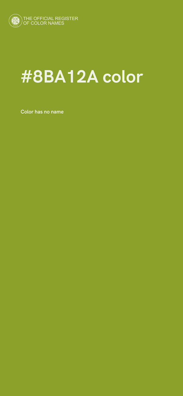 #8BA12A color image