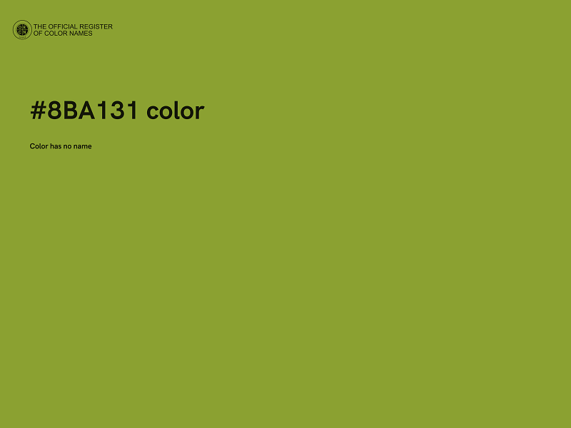 #8BA131 color image