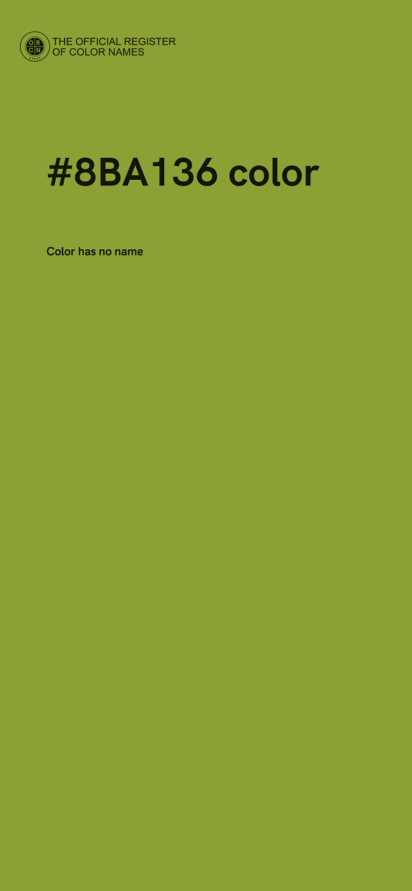 #8BA136 color image