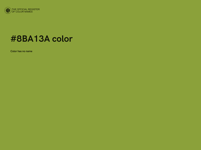 #8BA13A color image