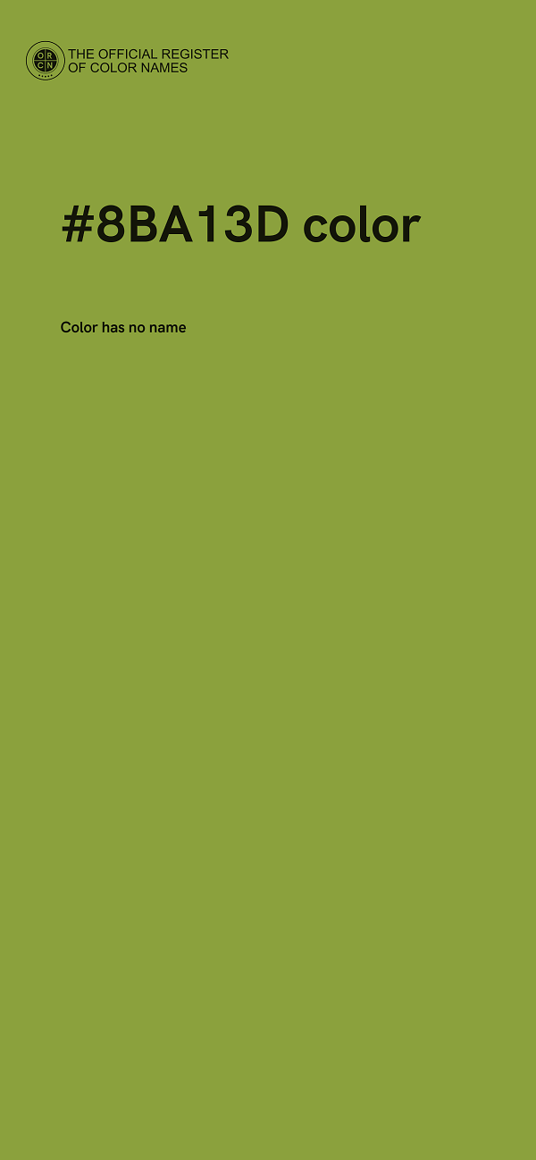 #8BA13D color image