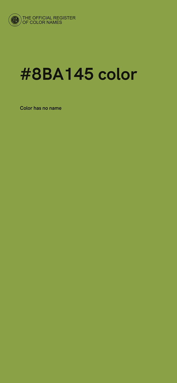 #8BA145 color image