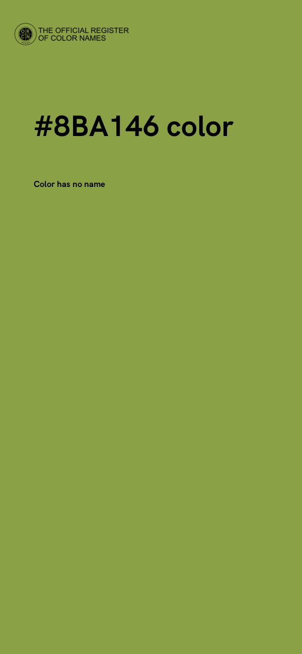 #8BA146 color image