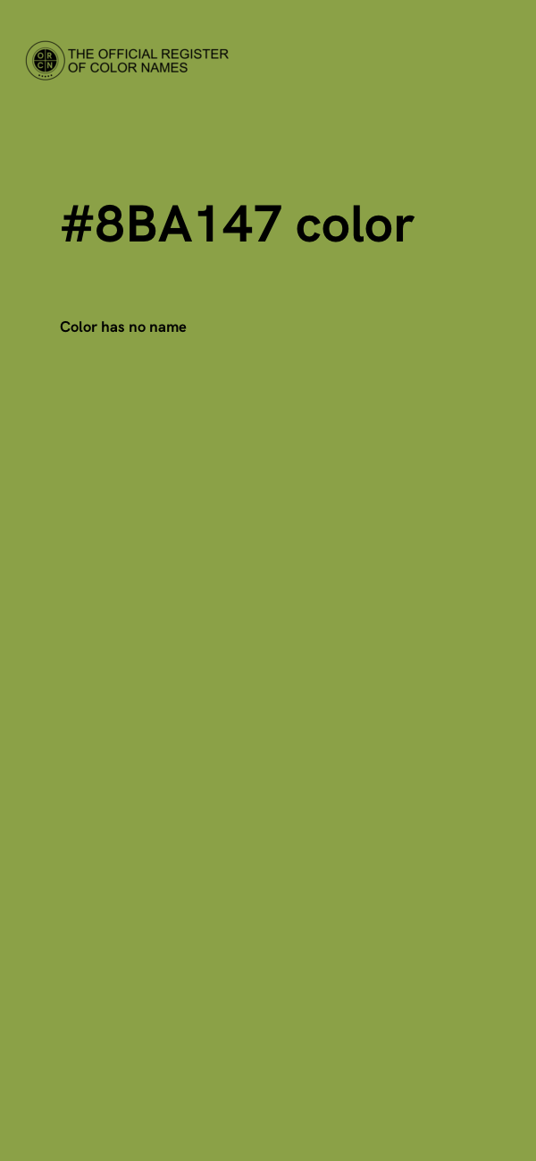 #8BA147 color image