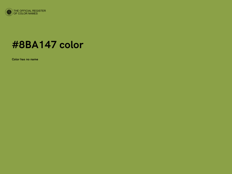 #8BA147 color image