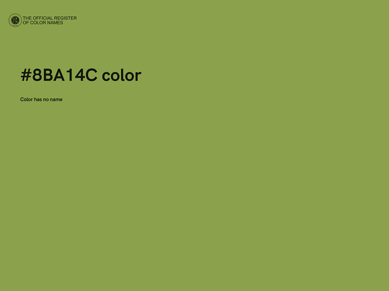 #8BA14C color image