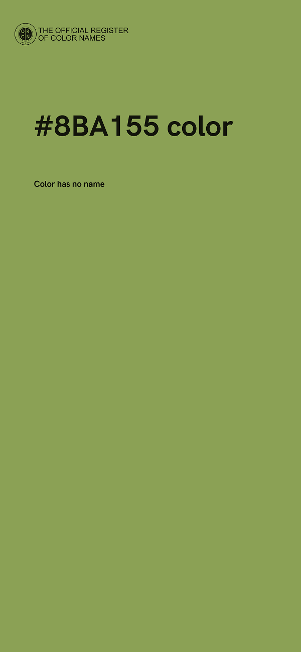 #8BA155 color image