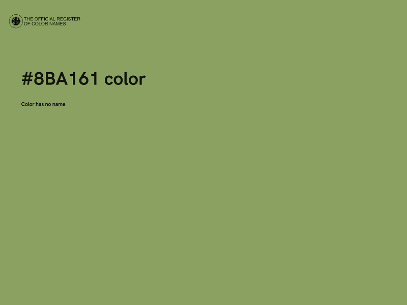 #8BA161 color image