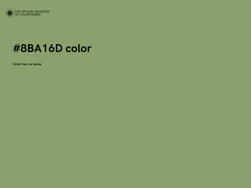 #8BA16D color image