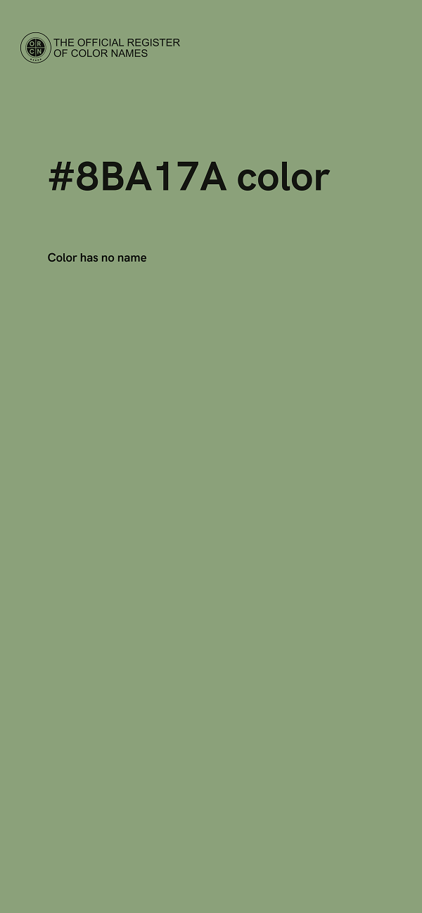 #8BA17A color image