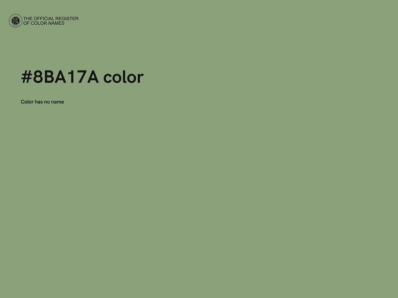 #8BA17A color image