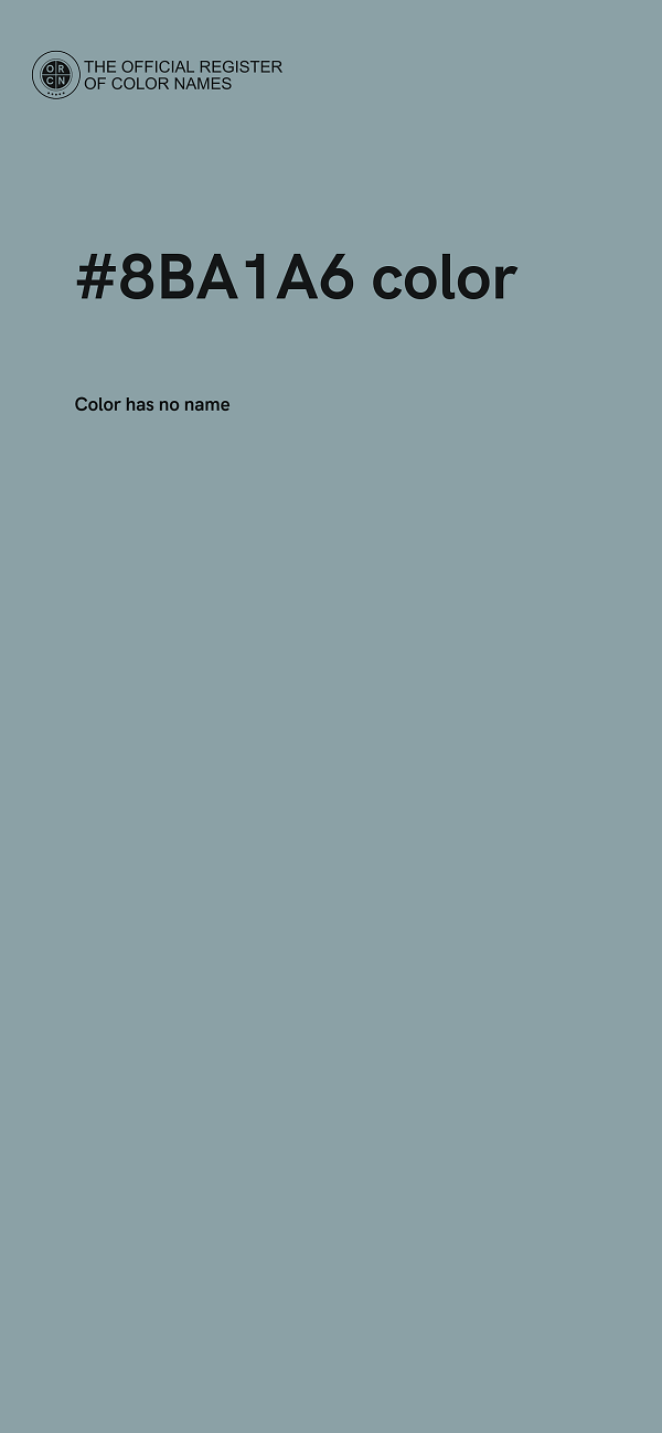#8BA1A6 color image