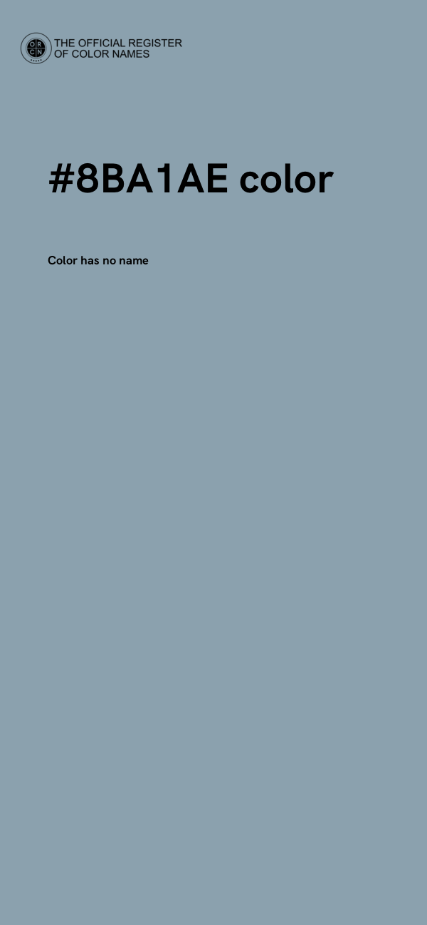 #8BA1AE color image