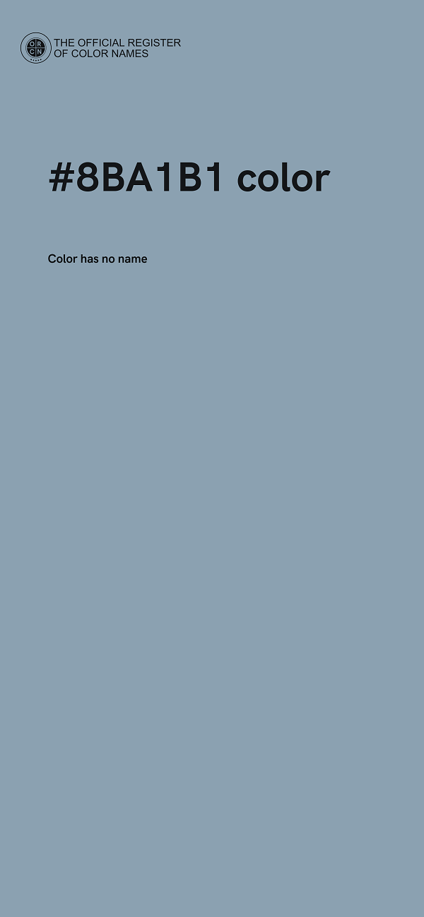 #8BA1B1 color image