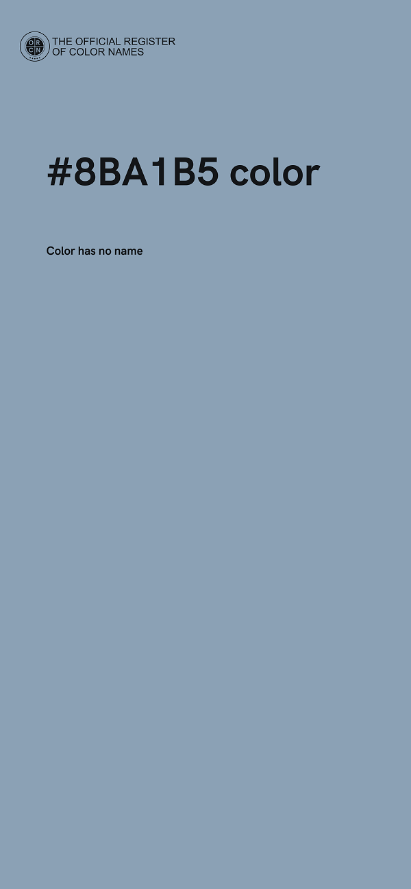 #8BA1B5 color image