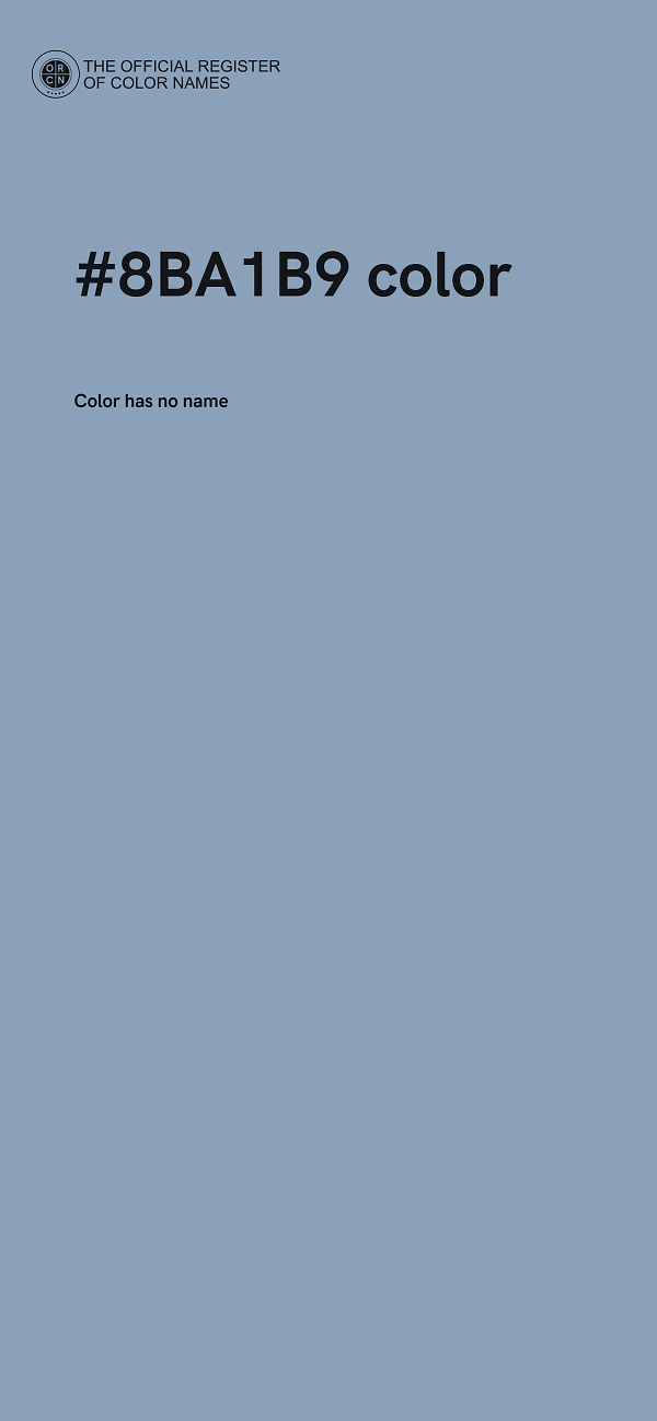 #8BA1B9 color image