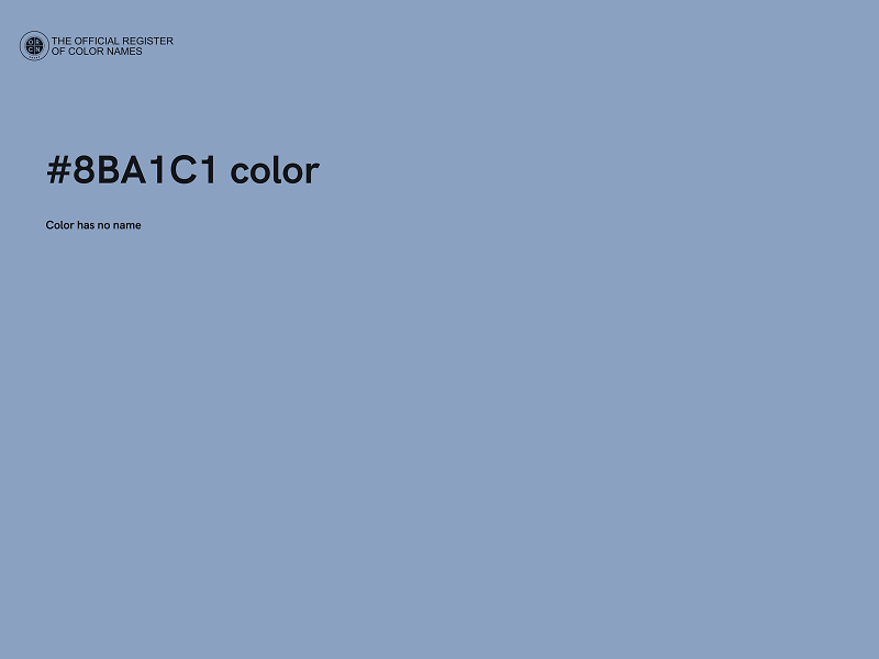 #8BA1C1 color image