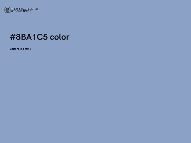 #8BA1C5 color image