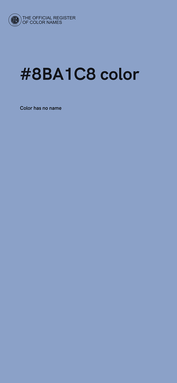 #8BA1C8 color image