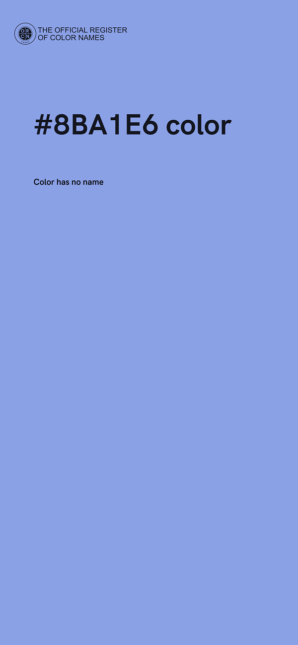 #8BA1E6 color image