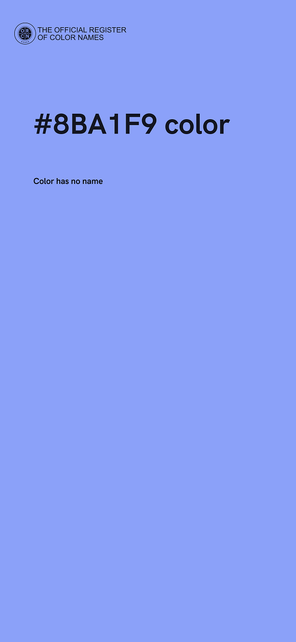 #8BA1F9 color image