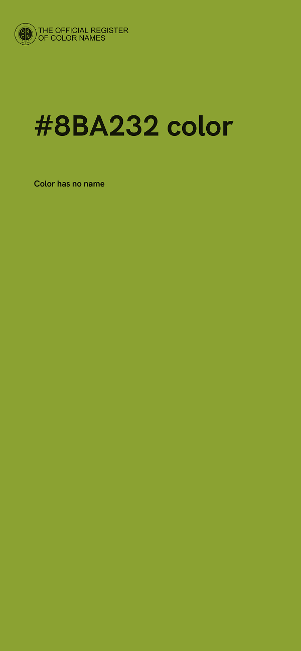 #8BA232 color image