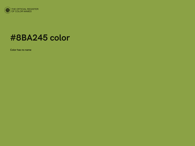 #8BA245 color image