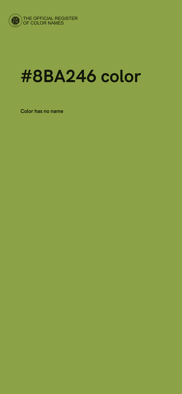 #8BA246 color image