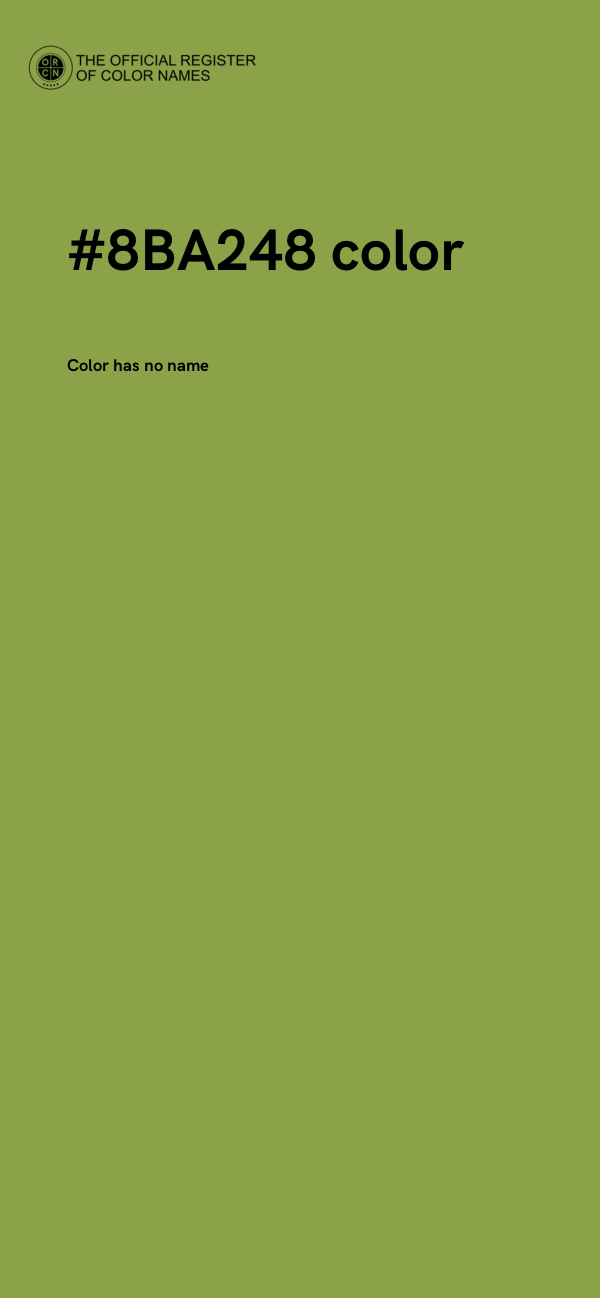 #8BA248 color image