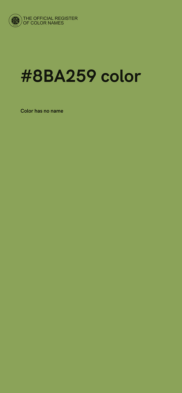 #8BA259 color image