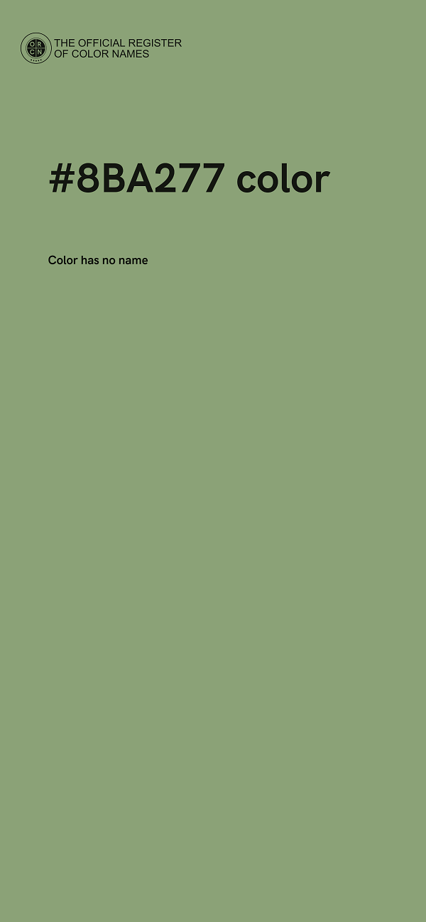#8BA277 color image