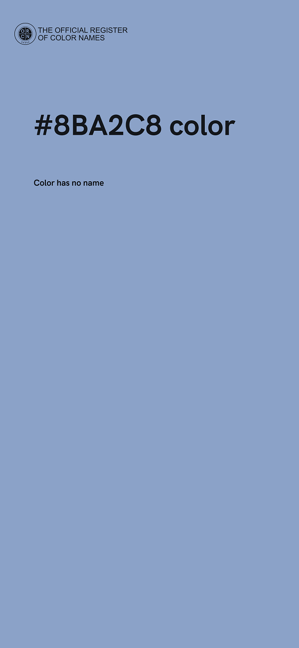 #8BA2C8 color image