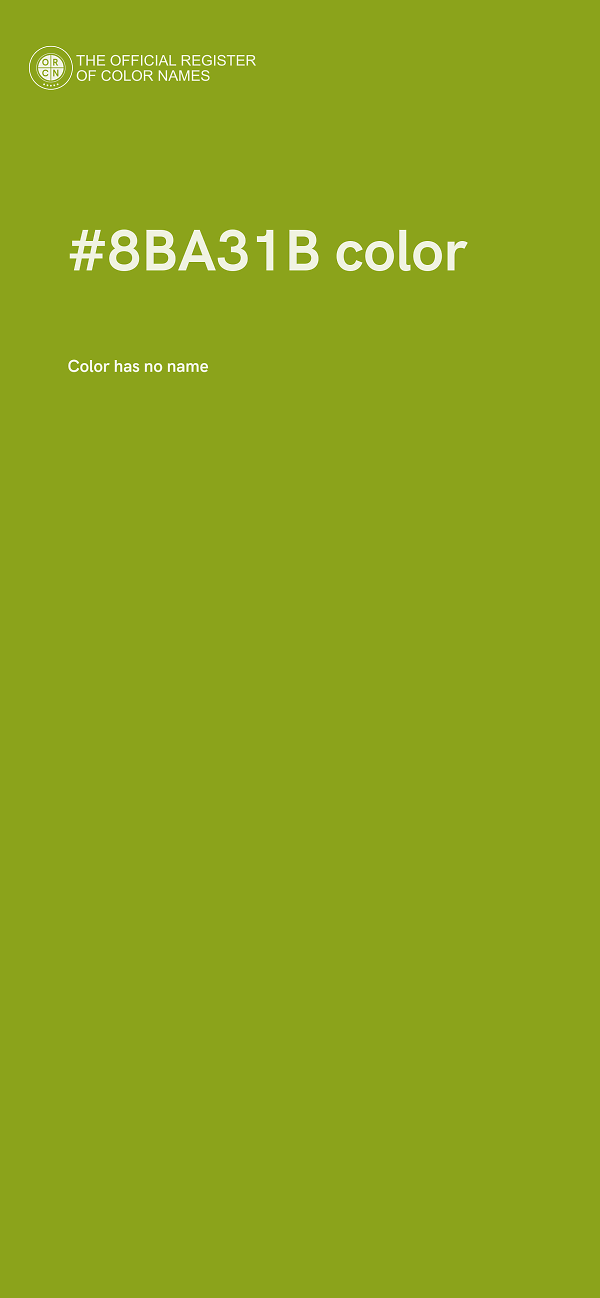 #8BA31B color image