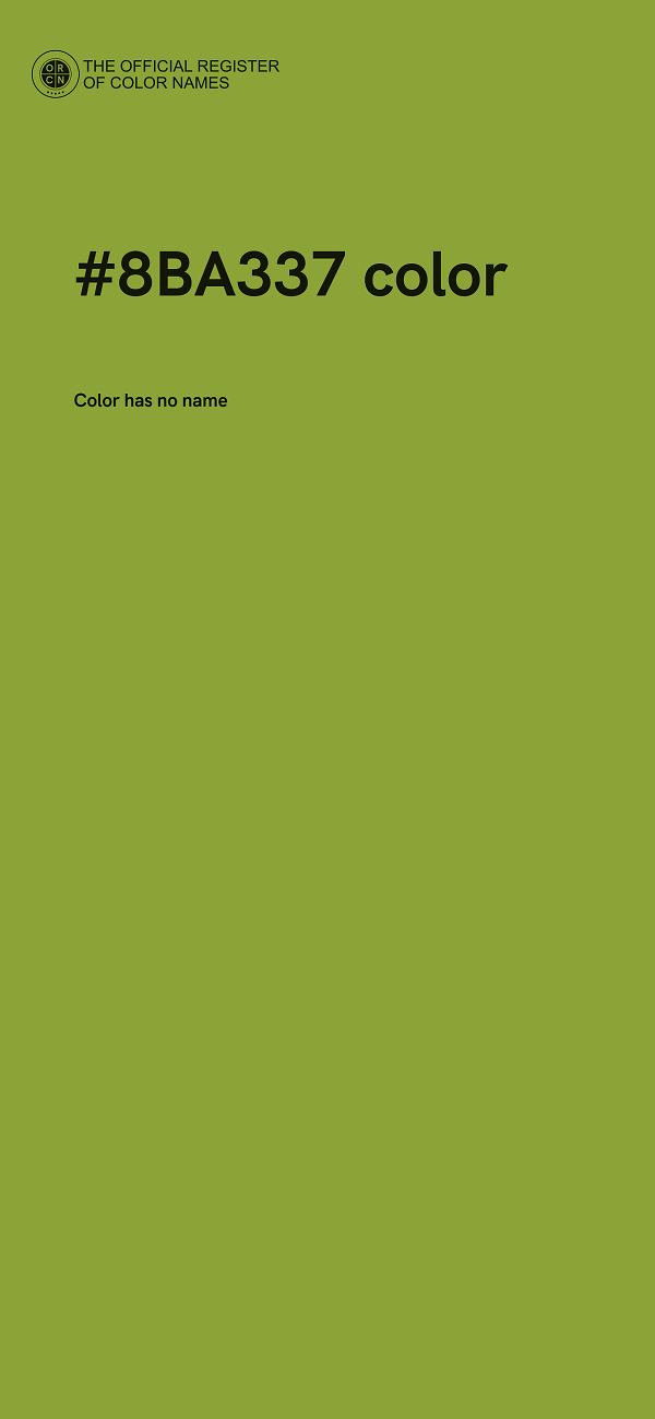 #8BA337 color image