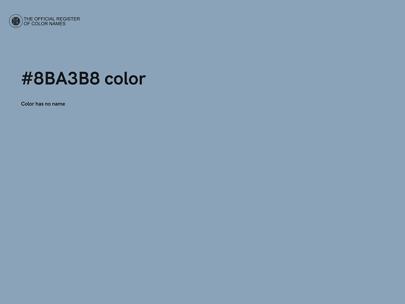 #8BA3B8 color image