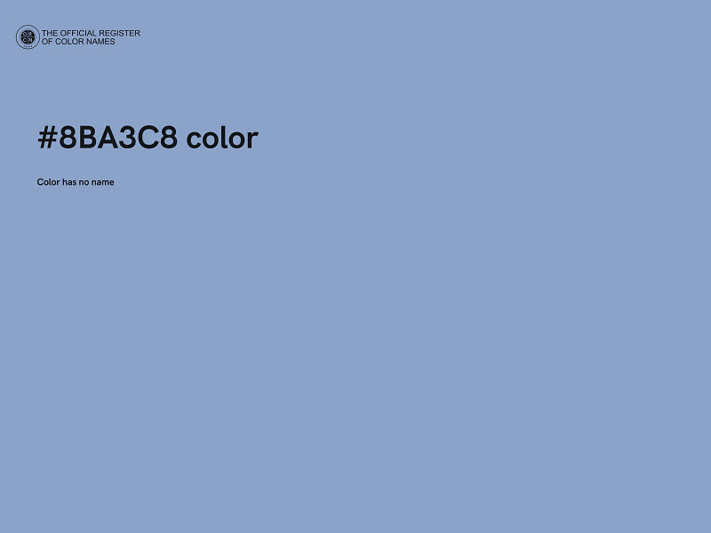 #8BA3C8 color image