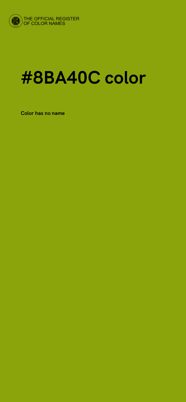 #8BA40C color image