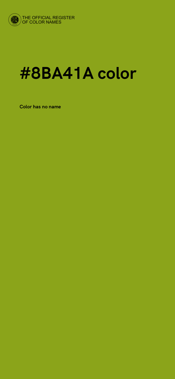 #8BA41A color image