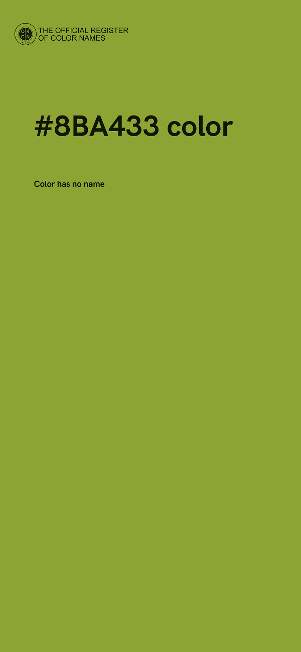 #8BA433 color image